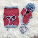 Ubranko dla małego psa - czapka i snood Lolly z wełny merino