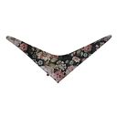 Dwustronna bandana dla psa na wiązanie rozmiar M Kwiaty na czarnym tle