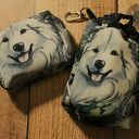 Zestaw saszetka na smaczki i woreczki # samoyed