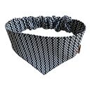 Bandana dla psa na gumce rozmiar XS (24 30) Czarno-biały zygzak