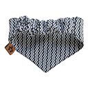 Bandana dla psa na gumce rozmiar XS (24 -30) Czarno-biały zygzak