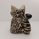 Mini figurka szarego kota bengalskiego - ręcznie malowana dekoracja
