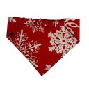 Świąteczna bandana dla psa na gumce - rozmiar L/XL 54-60 cm