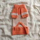 Sweterek dla małego psa z liskiem - ciepłe ubranko handmade
