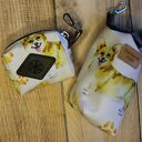 Ręcznie szyty zestaw spacerowy Corgi: saszetka na smaczki i woreczki