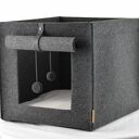 Legowisko dla kota - domek dla kota grafitowy pasuje do regału Ikea Kallax Expedit