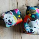 Saszetka na smaczki i woreczki Samoyed - zestaw spacerowy