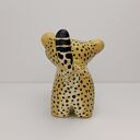 Figurka Gepard Dziki Kot Ręcznie malowana mała figurka dekoracyjna