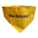 Bandana dla psa 'Nie dotykaj!' na gumce - rozmiar M 41-45 cm