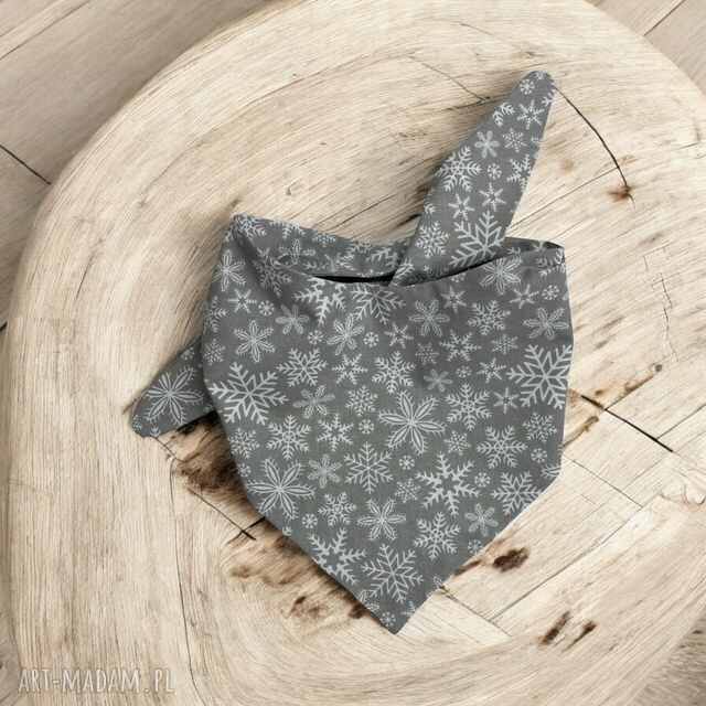 Stylowa bandana dla psa - rozmiar XL Zimowy wzór w śnieżynki XL