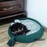 Szydełkowy koszyk/ legowisko dla kota/psa ze sznurka bawełnianego - kosz sznurek styl